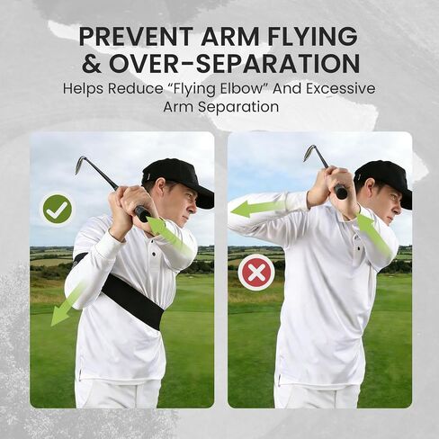 FINGER TEN Golf Swing Training Aid & Adjustable Correcting Swing Trainer 1 Pack, Portable Muscle Memory & Connection Swing Corrector for Right/Left Handed Men Women Golfer Beginners in Kuwait