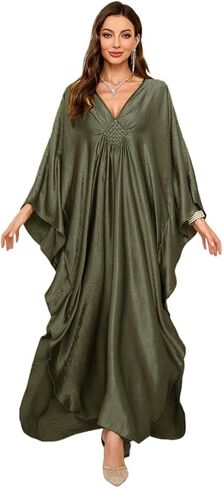 فساتين Kaftans للنساء Swimsuit Coverup 2025 Beach Caftan Loungewear Mumu للمنزل Mrs Ropper in Kuwait
