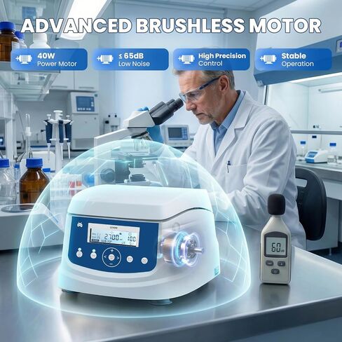 Mxmoonant Centrifuge Machine, 15ml Lab PRP Benchtop Centrifuges 300-4000RPM Electric Desktop Centrifuga with Digital Control Timer 30s-99min50s in Kuwait