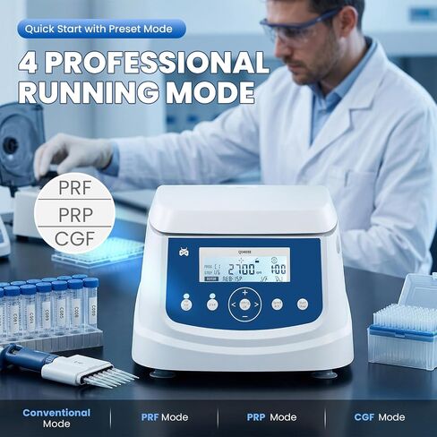 Mxmoonant Centrifuge Machine, 15ml Lab PRP Benchtop Centrifuges 300-4000RPM Electric Desktop Centrifuga with Digital Control Timer 30s-99min50s in Kuwait