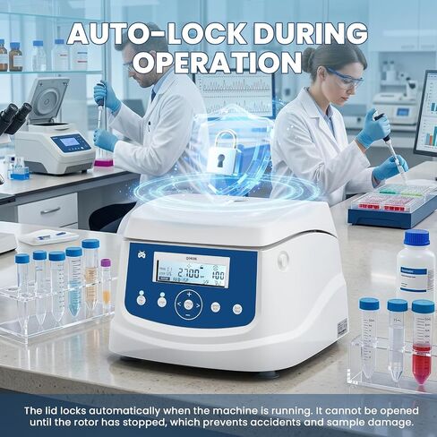Mxmoonant Centrifuge Machine, 15ml Lab PRP Benchtop Centrifuges 300-4000RPM Electric Desktop Centrifuga with Digital Control Timer 30s-99min50s in Kuwait