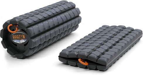 Brazyn Morph Foam Roller: Collapsible Travel Foam Roller for Back Pain Relief, Workout Muscle Recovery, Back Massager, Deep Tissue Leg Massage, Back Cracker (Midnight, Alpha Series (Deep Tissue)) in Kuwait