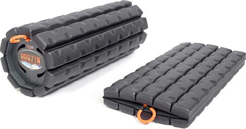 Brazyn Morph Foam Roller: Collapsible Travel Foam Roller for Back Pain Relief, Workout Muscle Recovery, Back Massager, Deep Tissue Leg Massage, Back Cracker (Midnight, Alpha Series (Deep Tissue)) in Saudi Arabia