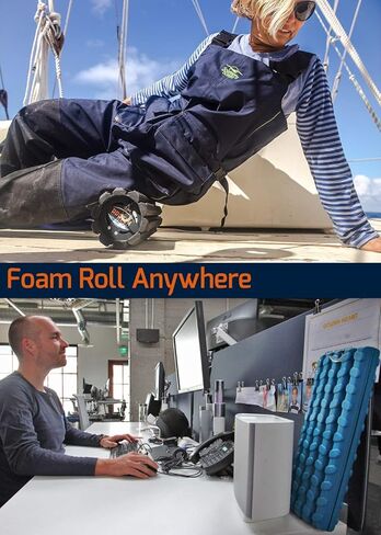 Brazyn Morph Foam Roller: Collapsible Travel Foam Roller for Back Pain Relief, Workout Muscle Recovery, Back Massager, Deep Tissue Leg Massage, Back Cracker (Midnight, Alpha Series (Deep Tissue)) in Kuwait
