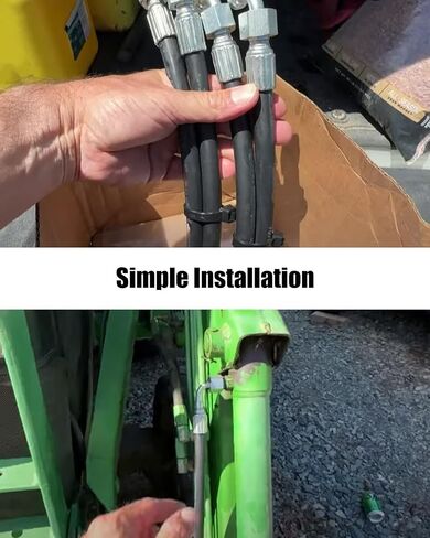 Hydraulic Hose Fit for John Deere 3025E 3032E 3036E 3038E Compact Utility Tractor, 32/3 Oil Line 5800 Psi Replace LVA15654 in Kuwait