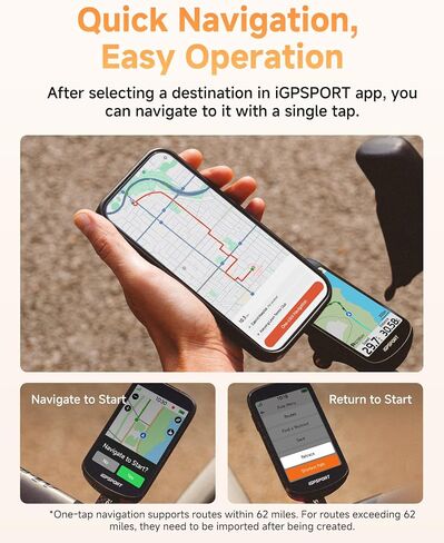 كمبيوتر الدراجة iGPSPORT BSC500 GPS، خريطة شاشة لمس 3.3 بوصة وملاحة صوتية وضع Ebike وظيفة التدريب على التسلق in Kuwait