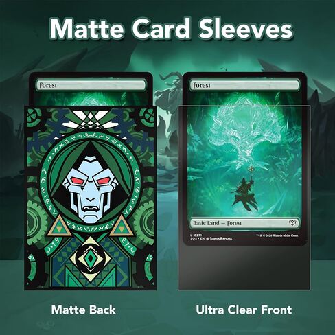 MTG Card Sleeves 100ct (Doctor), Clear Front & Matte Back, Smooth Shuffle, Art Card Sleeves Deck Protector in Kuwait