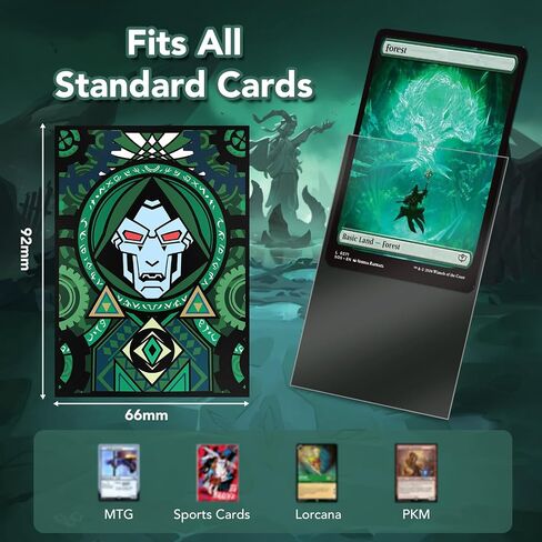 MTG Card Sleeves 100ct (Doctor), Clear Front & Matte Back, Smooth Shuffle, Art Card Sleeves Deck Protector in Kuwait