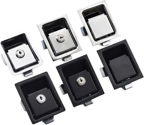Stainless Steel Paddle Handle Lock Door Latch Heavy Duty Flush Mount for Trailer 1Pcs(Carbon Steel) in Kuwait