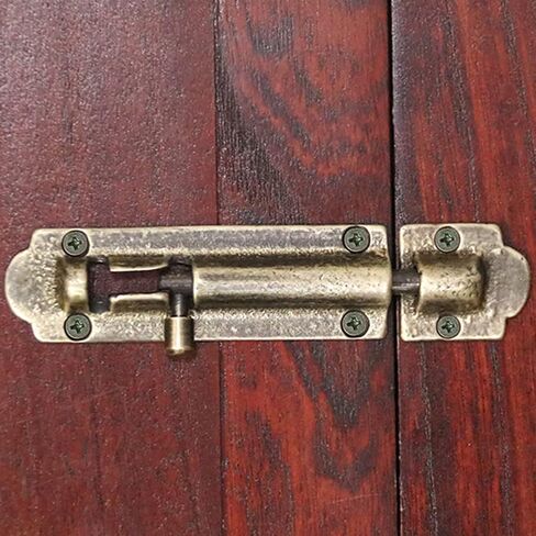 Portable Door Lock, Antique Copper Barrel Bolt Buckle, Vintage Solid Brass Thickened Latch with Screws, Furniture Gate in Kuwait