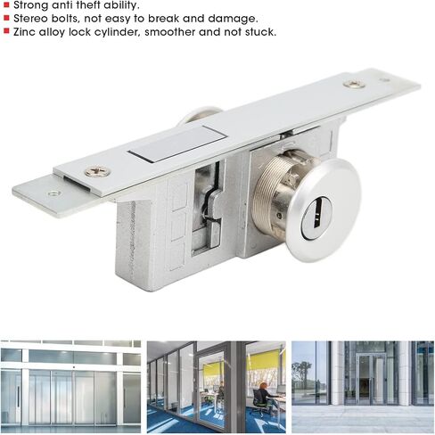 Mortise Lock Set Interior Exterior Door, Storefront Door Mortise Lock Deadbolt Commercial Door Lock with 3 Keys for Wooden and Aluminum Doors, 1.8 to 1.9in Door Thickness in Kuwait