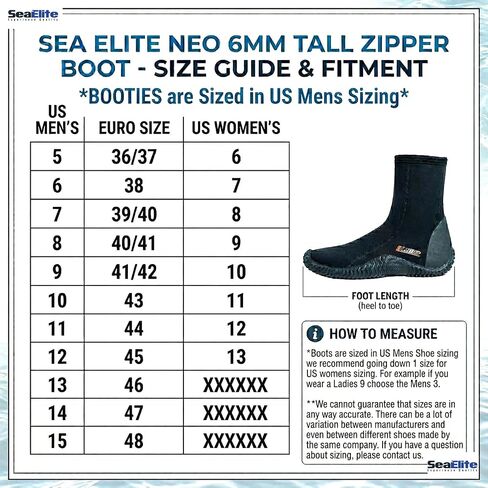 Neo Tall Zipper Dive Boot 6mm in Kuwait