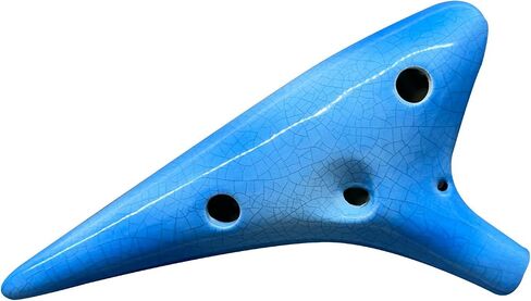 Rayzm 12-Hole Alto C Ceramic Ocarina, 13-note C Major, Beginner Ocarina Wind Musical Instrument with Padded Carry Bag for Music Lovers in Kuwait