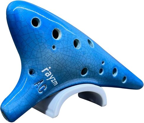 Rayzm 12-Hole Alto C Ceramic Ocarina, 13-note C Major, Beginner Ocarina Wind Musical Instrument with Padded Carry Bag for Music Lovers in Kuwait