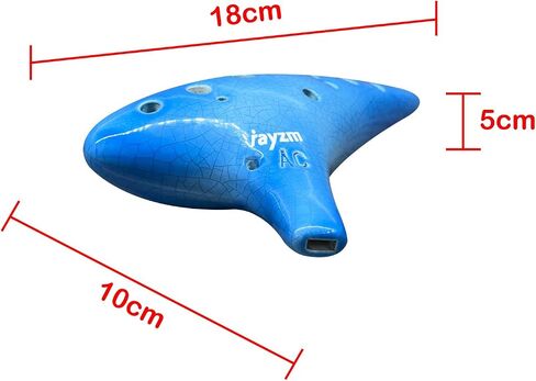 Rayzm 12-Hole Alto C Ceramic Ocarina, 13-note C Major, Beginner Ocarina Wind Musical Instrument with Padded Carry Bag for Music Lovers in Kuwait