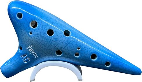 Rayzm 12-Hole Alto C Ceramic Ocarina, 13-note C Major, Beginner Ocarina Wind Musical Instrument with Padded Carry Bag for Music Lovers in Kuwait