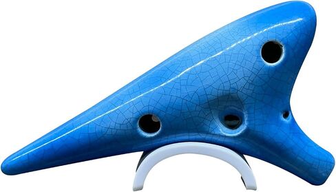 Rayzm 12-Hole Alto C Ceramic Ocarina, 13-note C Major, Beginner Ocarina Wind Musical Instrument with Padded Carry Bag for Music Lovers in Kuwait