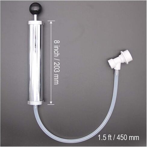 8" Stainless Steel Pump Set with Ball Lock Disconnect for Kegs, Portable Hand Pump for Draft Beer Dispensing, Party Keg Pressurizing Tool in Kuwait