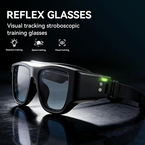 Netrix Reflex Glasses for Sports Training - Smart Vision & Reaction Speed Enhancer for Boxing, MMA, Baseball, Tennis - Adjustable Fit, Touch Control & Magnetic Charging in Kuwait