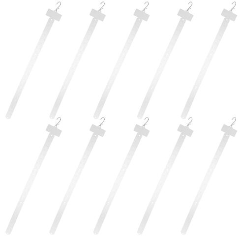 10pcs Hanging Merchandise Strips Display Rack for Retail Snack Organizer with Easy Installation and Space Maximization, Sturdy Pp and Stainless Steel Material for Supermarket in Kuwait
