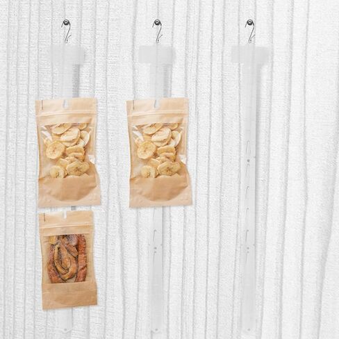 10pcs Hanging Merchandise Strips Display Rack for Retail Snack Organizer with Easy Installation and Space Maximization, Sturdy Pp and Stainless Steel Material for Supermarket in Kuwait