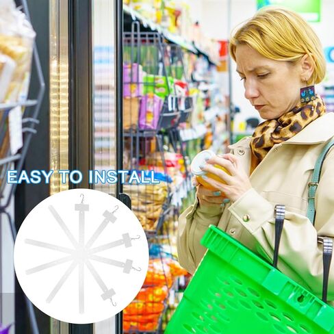 10 قطع من شرائط تعليق عرض البضائع من تويفيان مع خطافات موثوقة وسهلة التركيب لمتاجر بيع الوجبات الخفيفة، تستخدم مادة البولي بروبيلين المتينة والفولاذ المقاوم للصدأ in Kuwait
