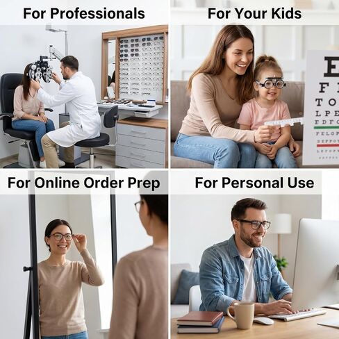 2 Pcs PD Ruler for Eyeglasses, Pupillary Distance Ruler, PD Measurement Tool for Ordering Glasses Online in Kuwait