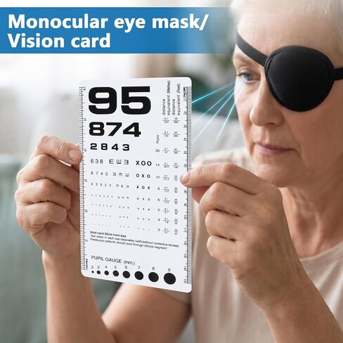 7 ft Vision Convergence Beads Training Kit with Eye Patch & Snellen Eye Chart, Vision Therap-y Convergence Insufficiency Tool for Eye' Focus Exercise and Agility(Multi) in Kuwait