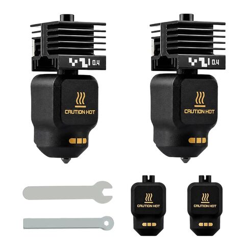 2set 0.4mm Hardened Steel Hotend Nozzle for Bambu Lab P1/P2S/X2D/H2 Series, OEM Quality 3D Printer Extruder Replacement Kit with Auto-Recognition Silicone Cover (2 Hotend Nozzles and 4 Covers) in Kuwait
