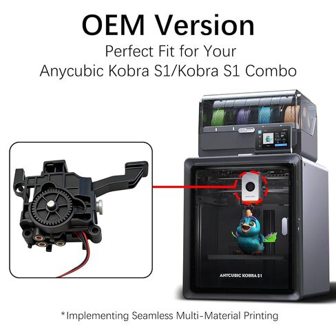 Original Extruder for Anycubic Kobra S1 with Material Break Detection PCBA and Filament Cutter Detection – Replacement Extruder Assembly Compatible with Kobra S1 Combo, OEM Spare Part in Kuwait
