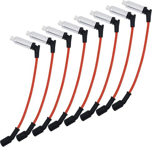M12259C301 9PCS NEW RED 10.5MM RACING SPACK SILP SILP SET متوافقة مع Ford F-150 1979 1980 1981 1982 1983 1984 1985 1986 1987 1988 1989 1990 1991 1992 1993-1995 ، Ford Mustang 1964-1995 in Kuwait