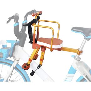 Kids Bike Seat, New Aluminum Alloy Child Bike Seat, Portable Foldable Front Mounted Child Bicycle Seats, Mountain Bike Kids Safety Seat Suitable for Hybrid Cruiser Bicycles in Saudi Arabia