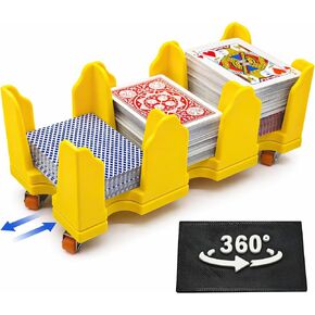 صينية بطاقات اللعب مع دوران 360 درجة وعجلات منزلقة سلسة، حامل بطاقات مغناطيسي مزدوج الطبقة يحمل لكاناستا والبوكر والجسر وليلة الألعاب متعددة اللاعبين in Kuwait