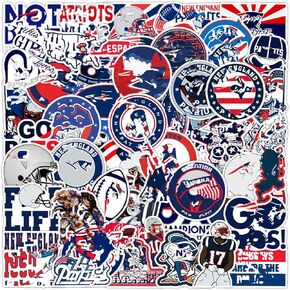 50 PCS American Sport Team Stickers Pack for Water Bottle, Laptop, Bicycle, Computer, Motorcycle, Travel Case, Car Decal Decoration Sticker in Saudi Arabia