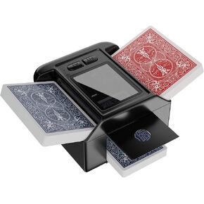 Automatic Card Shuffler with 1-2 Decks with Dual Auto/Manual Modes, USB C Rechargeable, Quiet Operation & Portable Card Shuffler for Poker, Blackjack, UNO Cards, Casino Game in Saudi Arabia