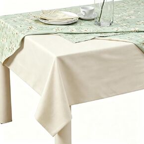 Non Slip Table Protector Pad with Flannel Backing, Waterproof Heavy-Duty Vinyl Table Padding Under Tablecloth, Superior Protection from Spills, Scratches & Heat, Ivory, 54 x 90 Inch, Rectangular in Kuwait