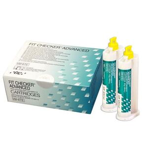 GC 014404 Fit Checker Advanced, White Dental Cartridge Package, 2/Pk 48mL for Crown & Bridge Fit Verification in Kuwait