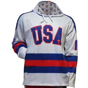 جاك أوكالاهان US Hockey 1980 Team Jersey هوديي سويت شيرت رسمي - أداء، سريع الجفاف، رطوبة in Kuwait