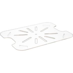 Restaurantware Plastic Drain Tray 10 Pack 8 x 4 Inches Polycarbonate Drain Tray, Clear Food Pan Insert Crack-Resistant Dishwasher-Friendly for Vegetable Draining, Thawing Meats in Kuwait