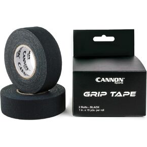 Cannon Sports Hockey Tape 2 Rolls (1 in x 45 ft Each) – Water Resistant Cloth Athletic Grip Tape for Hockey, Baseball, Softball, Lacrosse & Tennis – Non-Slip, Breathable, Hypoallergenic in Kuwait
