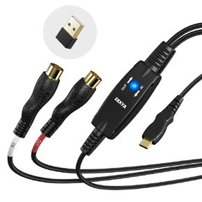 كابل EBXYA بطول 6 أقدام MIDI إلى USB مع ضوء مؤشر، سلك واجهة خارجي لمركب لوحة مفاتيح البيانو الإلكتروني للتحرير والتسجيل، متوافق مع الكمبيوتر المكتبي المحمول in Kuwait