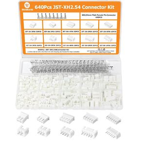 640PCS JST PH 2.0mm Connector Kit PH2.0mm Adapter Cable Terminal Connectors Set with 2.0 mm Pitch 2 3 4 5 6Pin Female Housing and Male Plug JST Connector PH2.0mm Female Pin Connectors in Kuwait