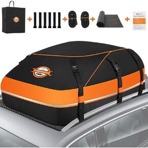 Sailnovo Rooftop Cargo Carrier - 20 Cubic Car Roof Cargo Carrier Waterproof for Vehicles with/Without Roof Rack, Car Top Carrier Includes Anti-Slip Mat, Luggage Lock, 6 Door Hooks, Storage Bag in Kuwait