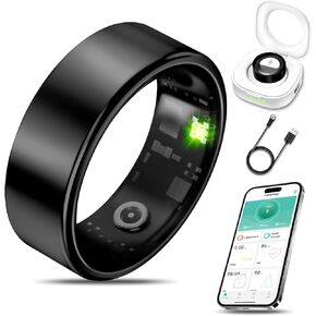 جهاز تتبع اللياقة البدنية الذكي Health Ring للرجال والنساء، مراقبة النوم والتوتر والنشاط، IP68 مقاوم للماء، بطارية طويلة الأمد، بدون رسوم اشتراك، متوافق مع iOS وAndroid، ذهبي وردي 8 in Kuwait