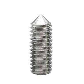 10pcs 304 Stainless Steel M2 M2.5 M3 M4 M5 M6 M8 M10 M12 Hex Hexagon Socket Set Screw Cone Point Screw(40mm,M4 (10pcs)) in Kuwait