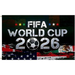أعلام المنتخب الوطني لكأس العالم، ديكور جو بضائع المعجبين لأماكن الترفيه المدرسية والمنزلية، لافتة قابلة لإعادة الاستخدام للاستخدام الداخلي والخارجي (59×37.8 بوصة)-B in Kuwait