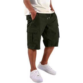 Cargo Athletic Shorts Men Drawstring Elastic Waist Vintage Classic Work Shorts Classic Outdoor Stretch Hiking Short in Kuwait