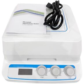 Thermo Microplate Shaker Microplate Thermoshaker with Temperature Control RT+5℃~70℃ 2 Microtiter Plates or Deep Well Plates Time Set 1min~99h59min Speed Range 200~1600rpm Brushless DC Motor in Kuwait