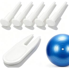 6 PCS Yoga Ball Plug Replacement Kit with Removal Tool, Exercise Ball Plug Replacement & BOSU Ball Plugs for Yoga Ball for Pregnancy, Pilates & Stability Balls, Pool Floats in Kuwait