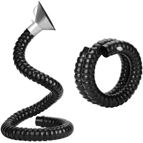 Fume Extraction Arm,Flexible Industrial Air Extractor Duct Hose, Hard Articulated Collector Arm with Hood for Laboratory & Shop-Vac, 4-8 Inch Diameter, 2m Length, Black in Kuwait